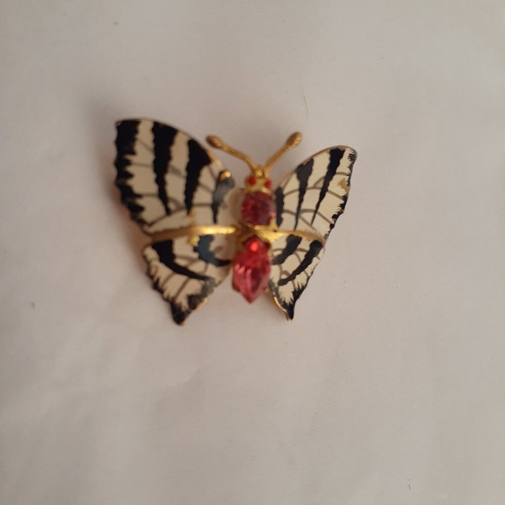 Vintage Czechoslovakian Butterfly Brooch - Picture 5 of 7